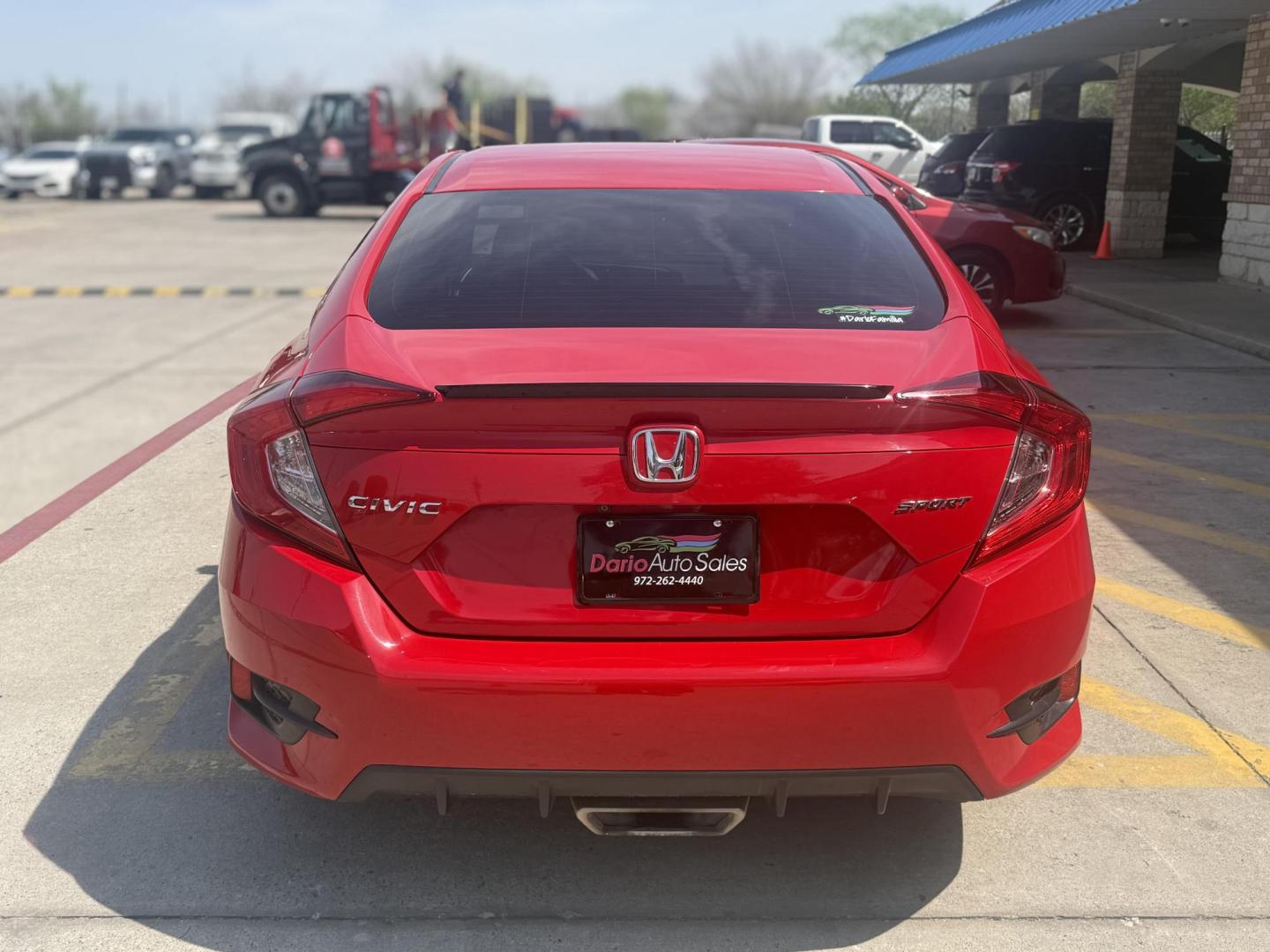 2020 Rallye Red /Black, cloth Gray, cloth Ivory, cloth Honda Civic 72391 (2HGFC2F82LH) with an 2.0L L4 DOHC 16V engine, Continuously Variable Transmission transmission, located at 2401 E Main St., Grand Prairie, TX, 75050, (972) 262-4440, 32.748981, -96.969643 - Photo#3