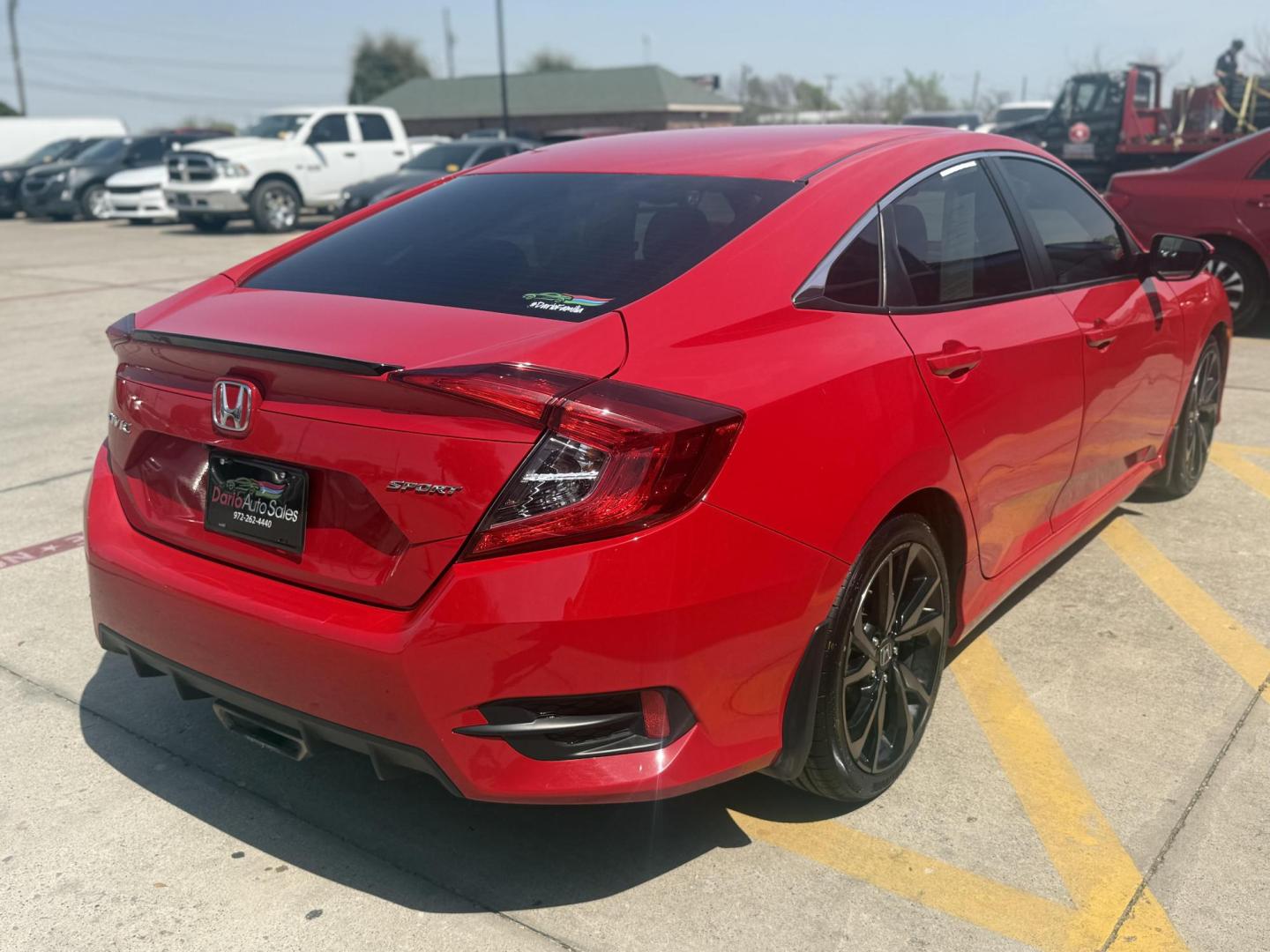 2020 Rallye Red /Black, cloth Gray, cloth Ivory, cloth Honda Civic 72391 (2HGFC2F82LH) with an 2.0L L4 DOHC 16V engine, Continuously Variable Transmission transmission, located at 2401 E Main St., Grand Prairie, TX, 75050, (972) 262-4440, 32.748981, -96.969643 - Photo#16