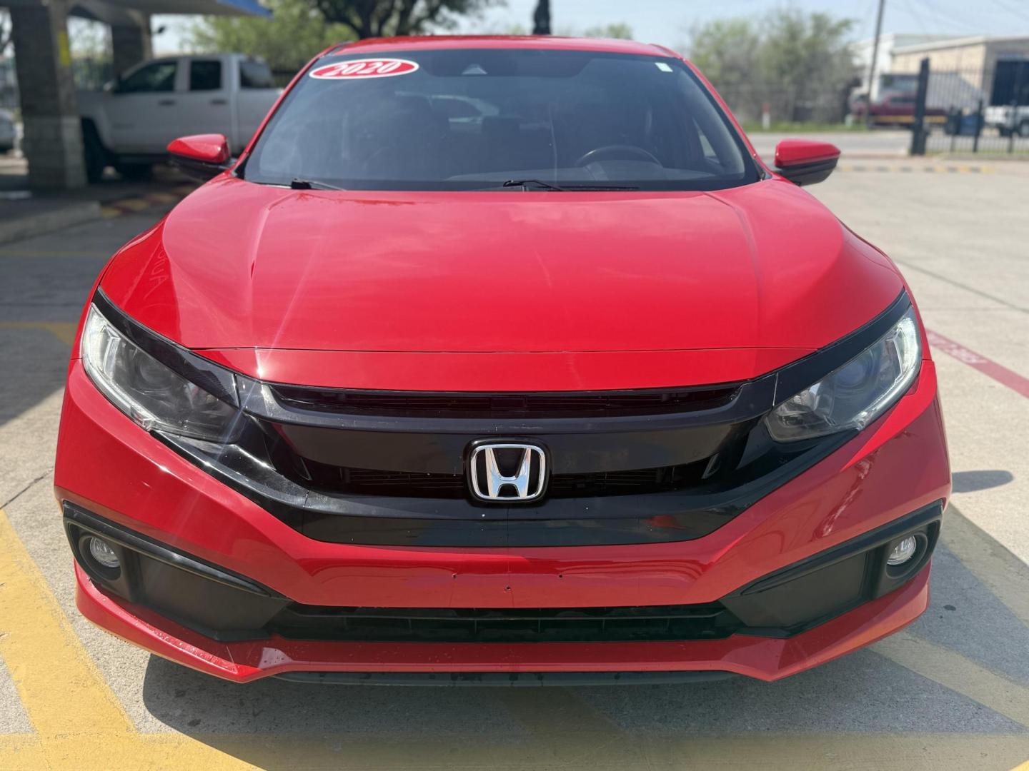 2020 Rallye Red /Black, cloth Gray, cloth Ivory, cloth Honda Civic 72391 (2HGFC2F82LH) with an 2.0L L4 DOHC 16V engine, Continuously Variable Transmission transmission, located at 2401 E Main St., Grand Prairie, TX, 75050, (972) 262-4440, 32.748981, -96.969643 - Photo#19