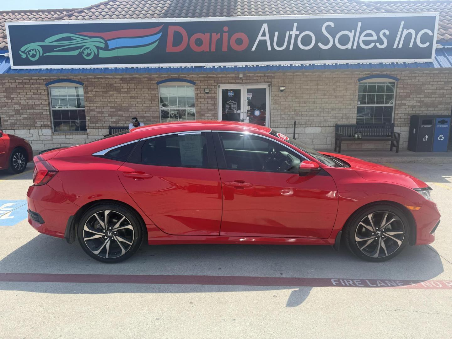 2020 Rallye Red /Black, cloth Gray, cloth Ivory, cloth Honda Civic 72391 (2HGFC2F82LH) with an 2.0L L4 DOHC 16V engine, Continuously Variable Transmission transmission, located at 2401 E Main St., Grand Prairie, TX, 75050, (972) 262-4440, 32.748981, -96.969643 - Photo#21