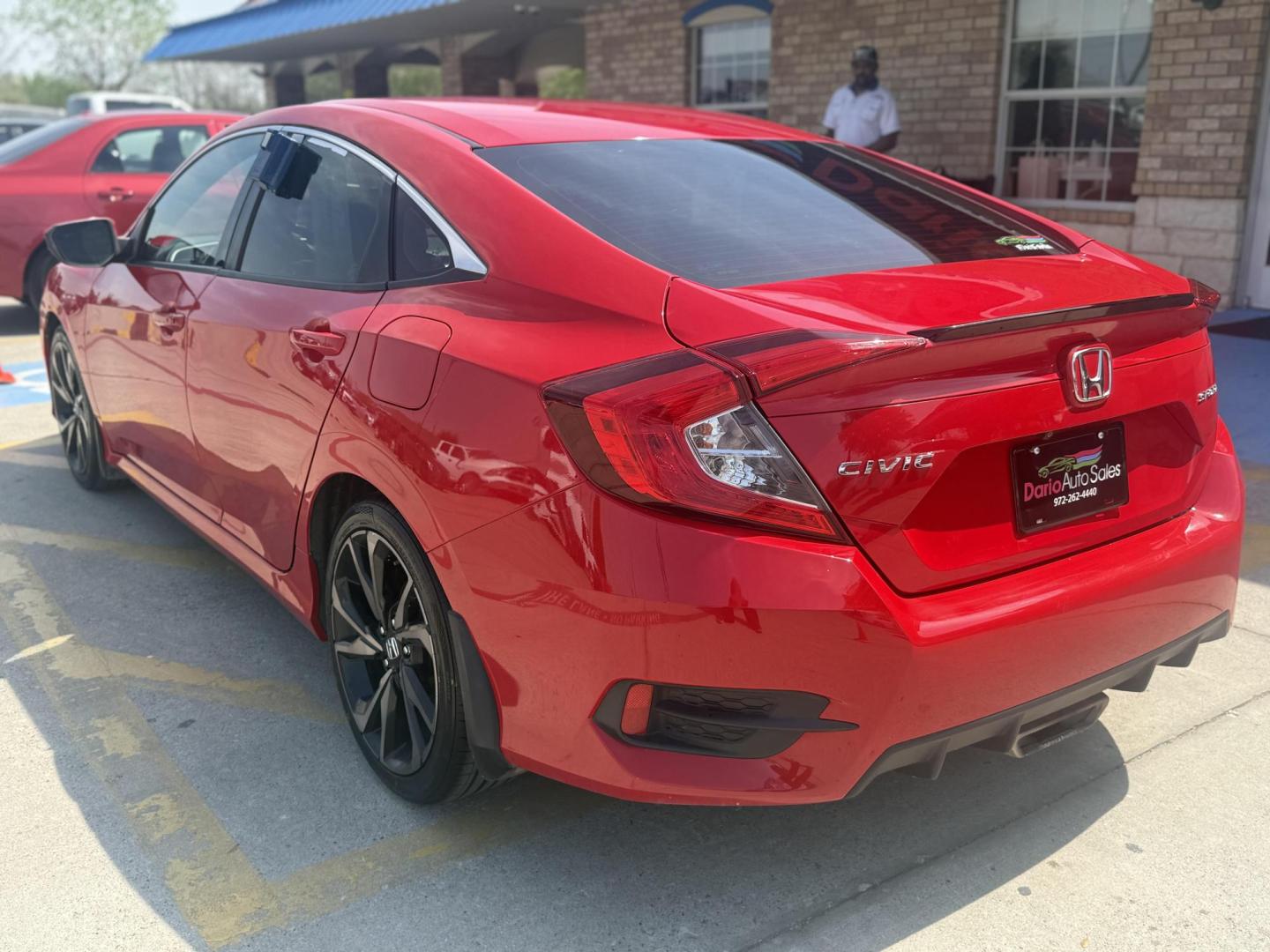 2020 Rallye Red /Black, cloth Gray, cloth Ivory, cloth Honda Civic 72391 (2HGFC2F82LH) with an 2.0L L4 DOHC 16V engine, Continuously Variable Transmission transmission, located at 2401 E Main St., Grand Prairie, TX, 75050, (972) 262-4440, 32.748981, -96.969643 - Photo#22