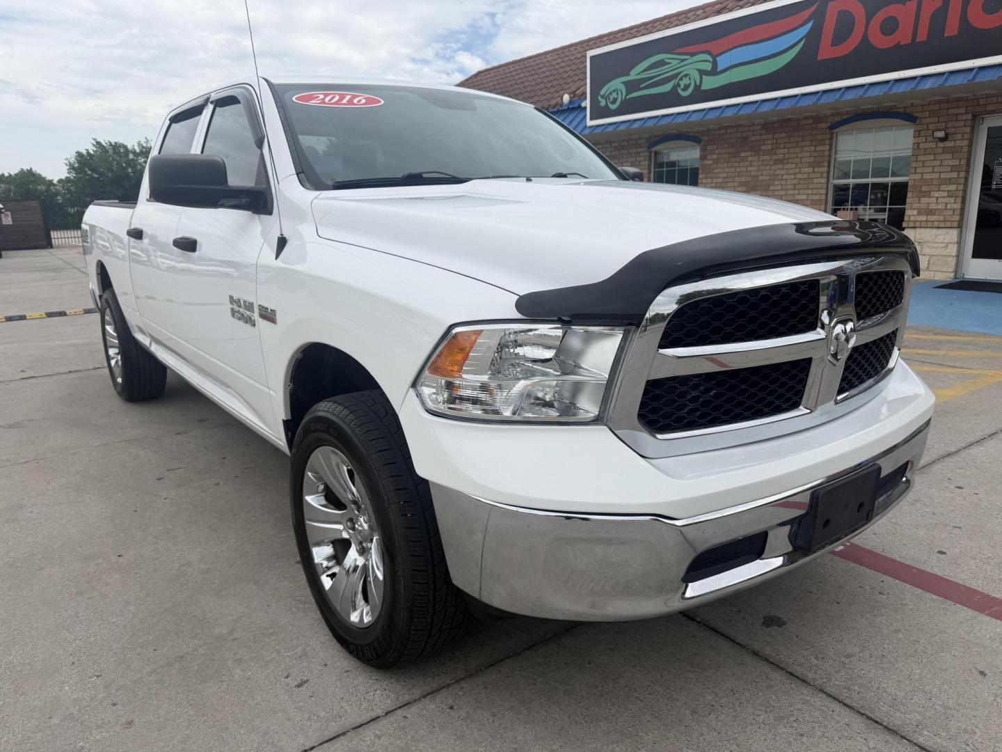 2016 Bright White Clear Coat /Black/Diesel Gray, cloth Black/Diesel Gray, vinyl RAM 1500 53809 (1C6RR7ST4GS) with an 5.7L V8 OHV 16V engine, 8-Speed Automatic transmission, located at 2401 E Main St., Grand Prairie, TX, 75050, (972) 262-4440, 32.748981, -96.969643 - Photo#19