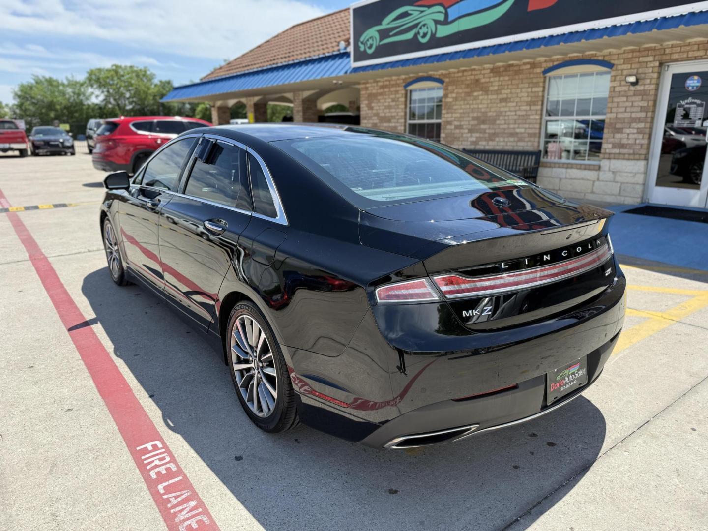 2018 Black Velvet /Cappuccino, leather Ebony, leather Lincoln MKZ 59370 (3LN6L5C95JR) with an 2.0L L4 DOHC 16V engine, 6-Speed Automatic transmission, located at 2401 E Main St., Grand Prairie, TX, 75050, (972) 262-4440, 32.748981, -96.969643 - Photo#2