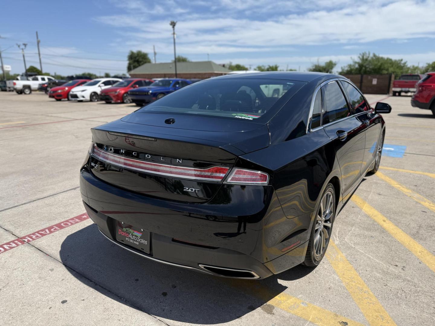 2018 Black Velvet /Cappuccino, leather Ebony, leather Lincoln MKZ 59370 (3LN6L5C95JR) with an 2.0L L4 DOHC 16V engine, 6-Speed Automatic transmission, located at 2401 E Main St., Grand Prairie, TX, 75050, (972) 262-4440, 32.748981, -96.969643 - Photo#4