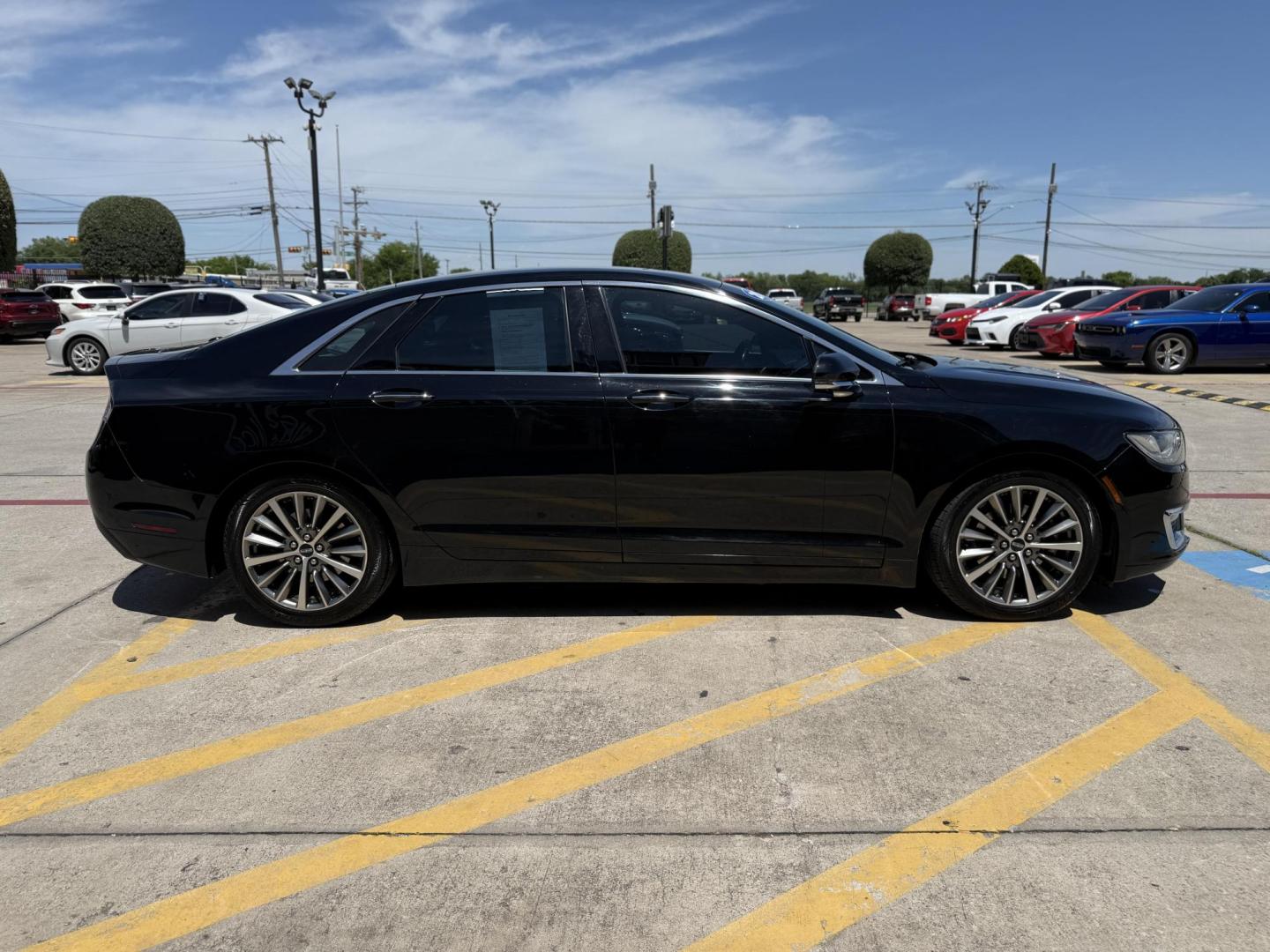 2018 Black Velvet /Cappuccino, leather Ebony, leather Lincoln MKZ 59370 (3LN6L5C95JR) with an 2.0L L4 DOHC 16V engine, 6-Speed Automatic transmission, located at 2401 E Main St., Grand Prairie, TX, 75050, (972) 262-4440, 32.748981, -96.969643 - Photo#5