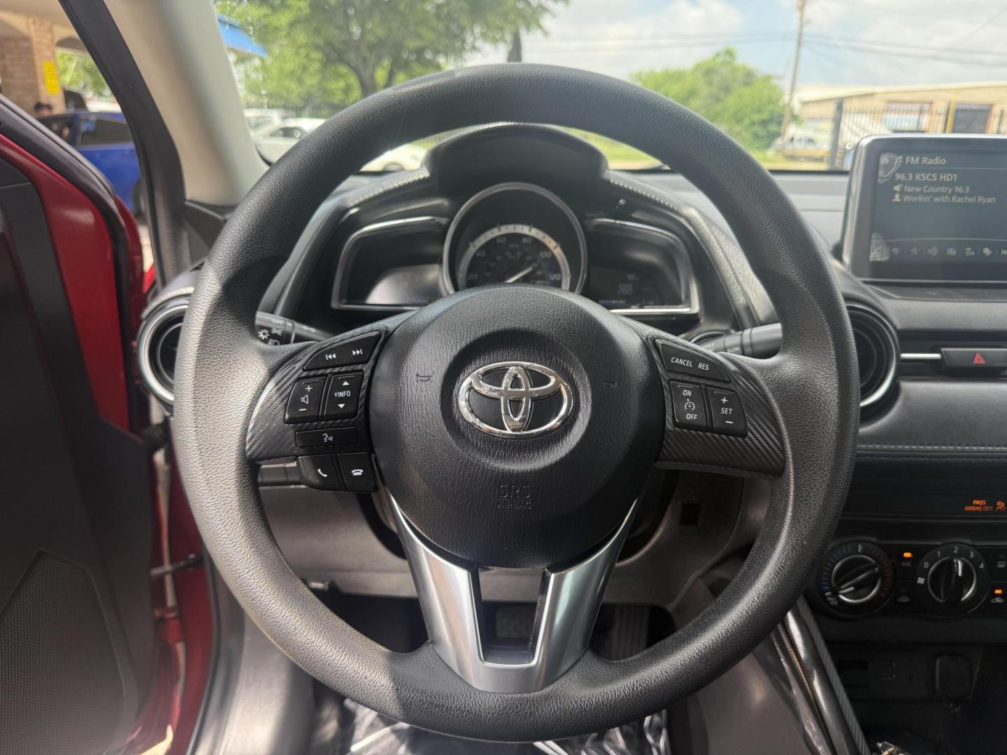 2017 /Mid-Blue Black, cloth Toyota Yaris iA 56227 (3MYDLBYVXHY) with an 1.5L L4 DOHC 16V engine, 6-Speed Automatic transmission, located at 2401 E Main St., Grand Prairie, TX, 75050, (972) 262-4440, 32.748981, -96.969643 - Photo#8