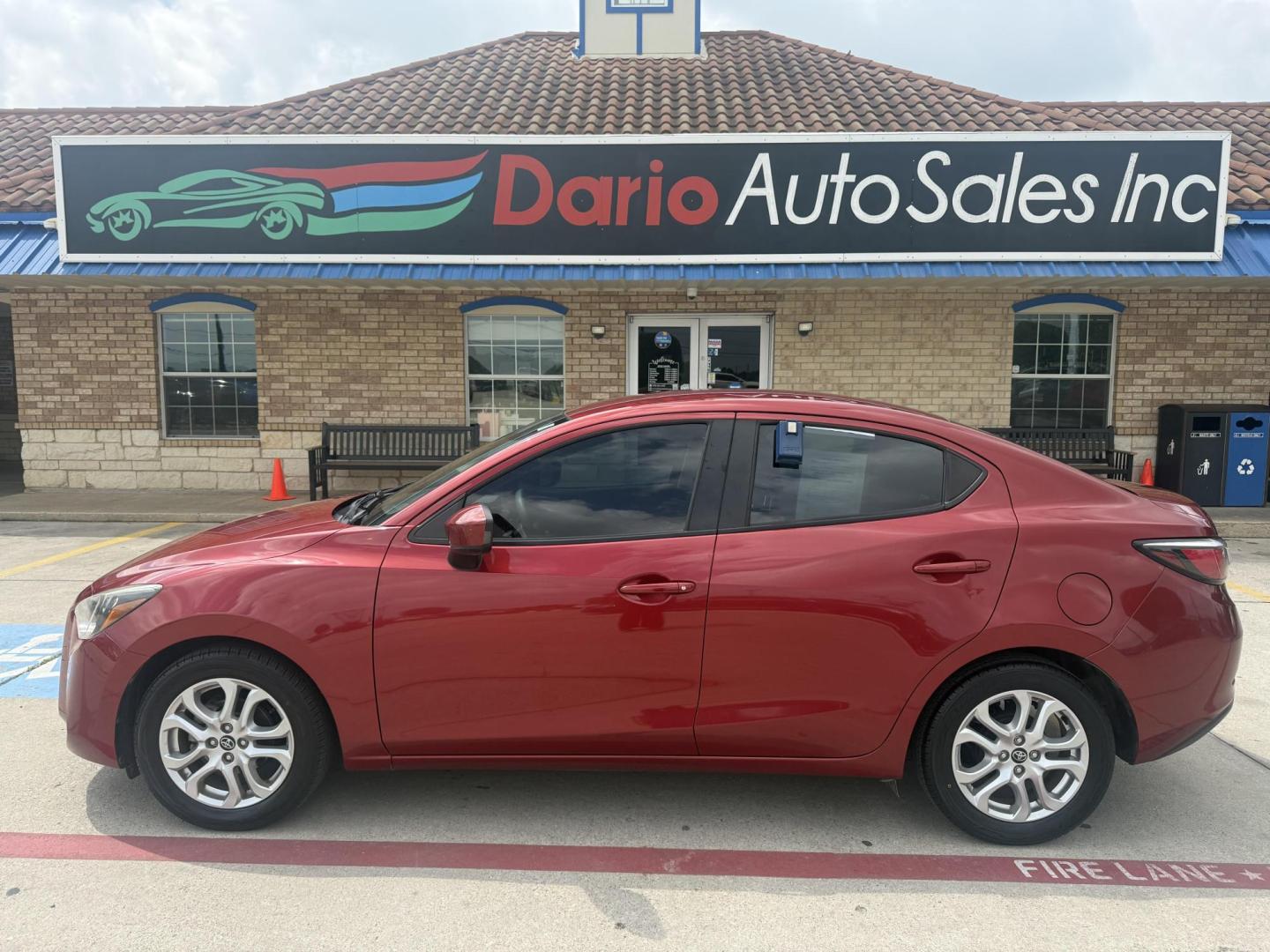 2017 /Mid-Blue Black, cloth Toyota Yaris iA 56227 (3MYDLBYVXHY) with an 1.5L L4 DOHC 16V engine, 6-Speed Automatic transmission, located at 2401 E Main St., Grand Prairie, TX, 75050, (972) 262-4440, 32.748981, -96.969643 - Photo#11