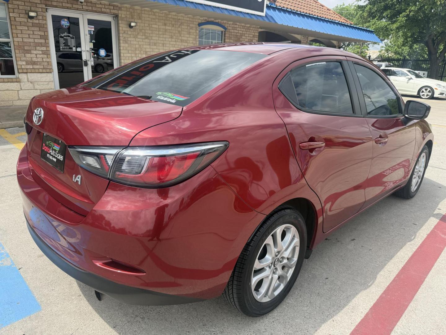 2017 /Mid-Blue Black, cloth Toyota Yaris iA 56227 (3MYDLBYVXHY) with an 1.5L L4 DOHC 16V engine, 6-Speed Automatic transmission, located at 2401 E Main St., Grand Prairie, TX, 75050, (972) 262-4440, 32.748981, -96.969643 - Photo#16