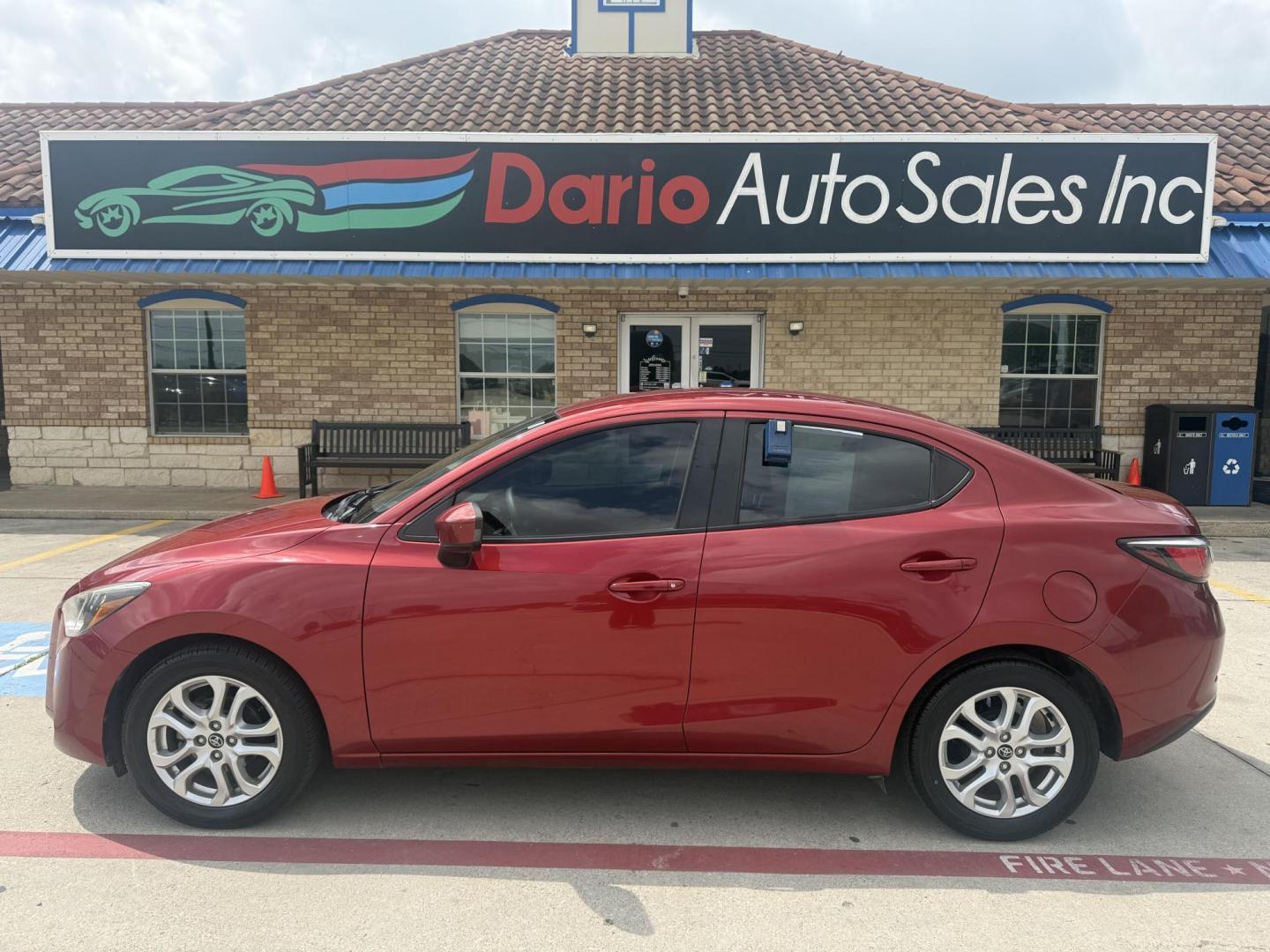 2017 /Mid-Blue Black, cloth Toyota Yaris iA 56227 (3MYDLBYVXHY) with an 1.5L L4 DOHC 16V engine, 6-Speed Automatic transmission, located at 2401 E Main St., Grand Prairie, TX, 75050, (972) 262-4440, 32.748981, -96.969643 - Photo#17