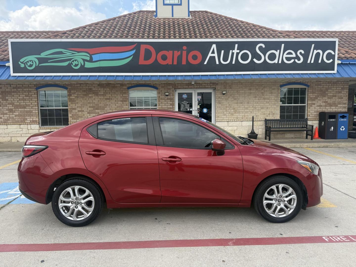 2017 /Mid-Blue Black, cloth Toyota Yaris iA 56227 (3MYDLBYVXHY) with an 1.5L L4 DOHC 16V engine, 6-Speed Automatic transmission, located at 2401 E Main St., Grand Prairie, TX, 75050, (972) 262-4440, 32.748981, -96.969643 - Photo#28