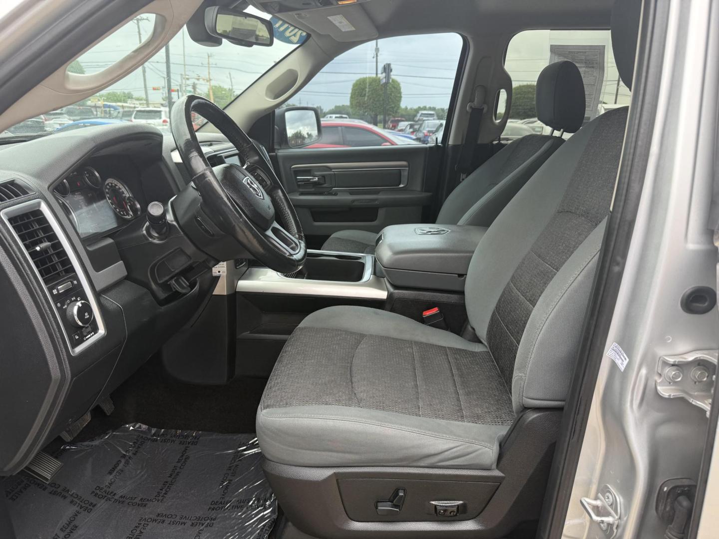 2017 Bright Silver Metallic Clear Coat /Black/Diesel Gray (Fleet), cloth Black/Diesel Gray RAM 1500 55883 (1C6RR7LG2HS) with an 3.6L V6 DOHC 24V FFV engine, 8-Speed Automatic transmission, located at 2401 E Main St., Grand Prairie, TX, 75050, (972) 262-4440, 32.748981, -96.969643 - Photo#1