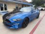 2019 Kona Blue Metallic /Dark Ceramic, cloth Ebony, cloth Ford Mustang 62549 (1FA6P8THXK5) with an 2.3L L4 DOHC 16V engine, 6-Speed Automatic6-Speed Manual transmission, located at 2401 E Main St., Grand Prairie, TX, 75050, (972) 262-4440, 32.748981, -96.969643 - Photo#0