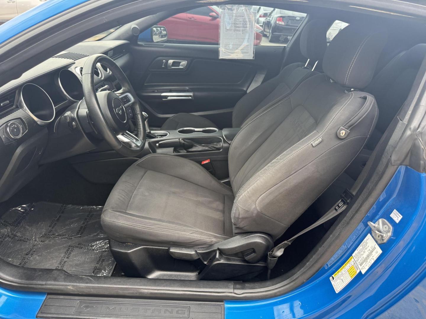 2019 Kona Blue Metallic /Dark Ceramic, cloth Ebony, cloth Ford Mustang 62549 (1FA6P8THXK5) with an 2.3L L4 DOHC 16V engine, 6-Speed Automatic6-Speed Manual transmission, located at 2401 E Main St., Grand Prairie, TX, 75050, (972) 262-4440, 32.748981, -96.969643 - Photo#23