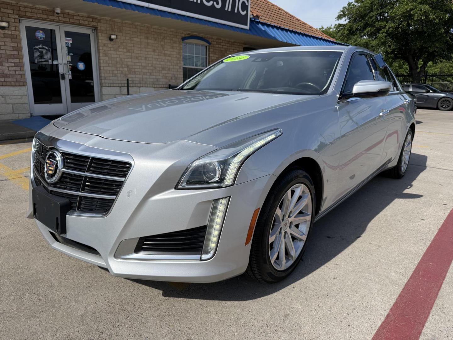 2014 Radiant Silver Metallic /Light Cashmere/Medium Cashmere Twilight Blue/Jet B Cadillac CTS 47084 (1G6AX5SXXE0) with an 2.0L L4 DOHC 16V TURBO engine, 6-Speed Automatic transmission, located at 2401 E Main St., Grand Prairie, TX, 75050, (972) 262-4440, 32.748981, -96.969643 - Photo#20