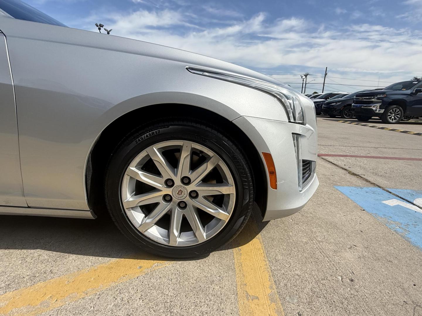 2014 Radiant Silver Metallic /Light Cashmere/Medium Cashmere Twilight Blue/Jet B Cadillac CTS 47084 (1G6AX5SXXE0) with an 2.0L L4 DOHC 16V TURBO engine, 6-Speed Automatic transmission, located at 2401 E Main St., Grand Prairie, TX, 75050, (972) 262-4440, 32.748981, -96.969643 - Photo#32