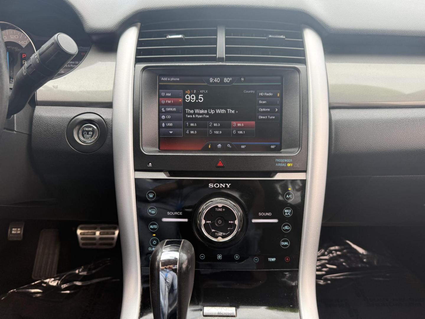 2014 Sunset Metallic /Charcoal Blk/Silver Smoke Ford Edge 47563 (2FMDK3AK2EB) with an 3.7L V6 DOHC 24V engine, 6-Speed Automatic transmission, located at 2401 E Main St., Grand Prairie, TX, 75050, (972) 262-4440, 32.748981, -96.969643 - Photo#18