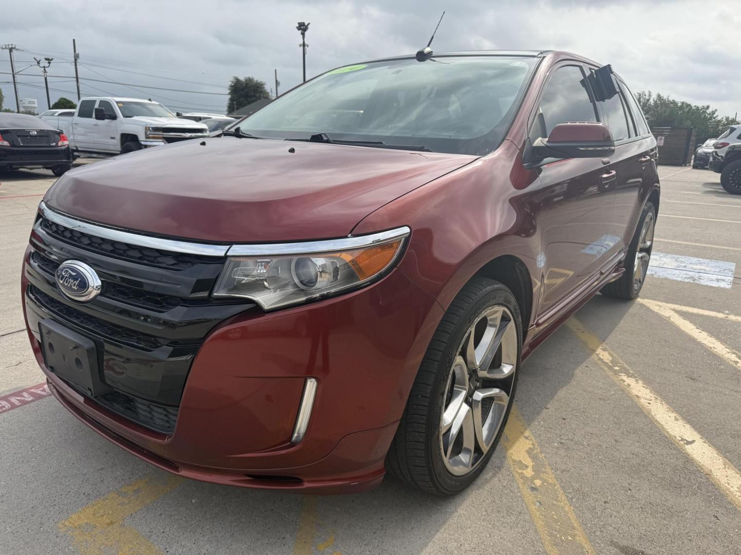 2014 Sunset Metallic /Charcoal Blk/Silver Smoke Ford Edge 47563 (2FMDK3AK2EB) with an 3.7L V6 DOHC 24V engine, 6-Speed Automatic transmission, located at 2401 E Main St., Grand Prairie, TX, 75050, (972) 262-4440, 32.748981, -96.969643 - Photo#20