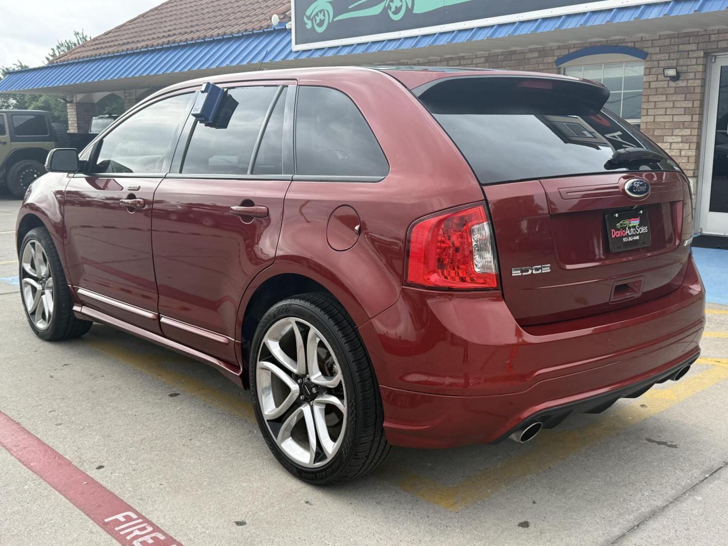 2014 Sunset Metallic /Charcoal Blk/Silver Smoke Ford Edge 47563 (2FMDK3AK2EB) with an 3.7L V6 DOHC 24V engine, 6-Speed Automatic transmission, located at 2401 E Main St., Grand Prairie, TX, 75050, (972) 262-4440, 32.748981, -96.969643 - Photo#24