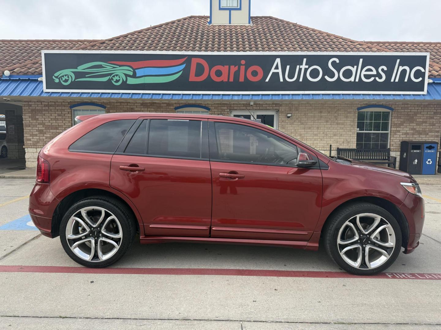 2014 Sunset Metallic /Charcoal Blk/Silver Smoke Ford Edge 47563 (2FMDK3AK2EB) with an 3.7L V6 DOHC 24V engine, 6-Speed Automatic transmission, located at 2401 E Main St., Grand Prairie, TX, 75050, (972) 262-4440, 32.748981, -96.969643 - Photo#27