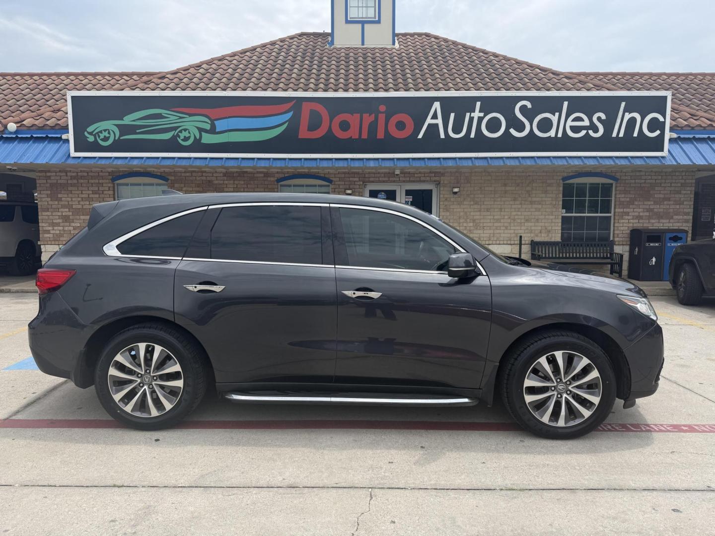 2015 Dark Cherry Pearl /Ebony Graystone Parchment Acura MDX 49611 (5FRYD3H48FB) with an 3.5L V6 SOHC 24V engine, 6-Speed Automatic transmission, located at 2401 E Main St., Grand Prairie, TX, 75050, (972) 262-4440, 32.748981, -96.969643 - Photo#1
