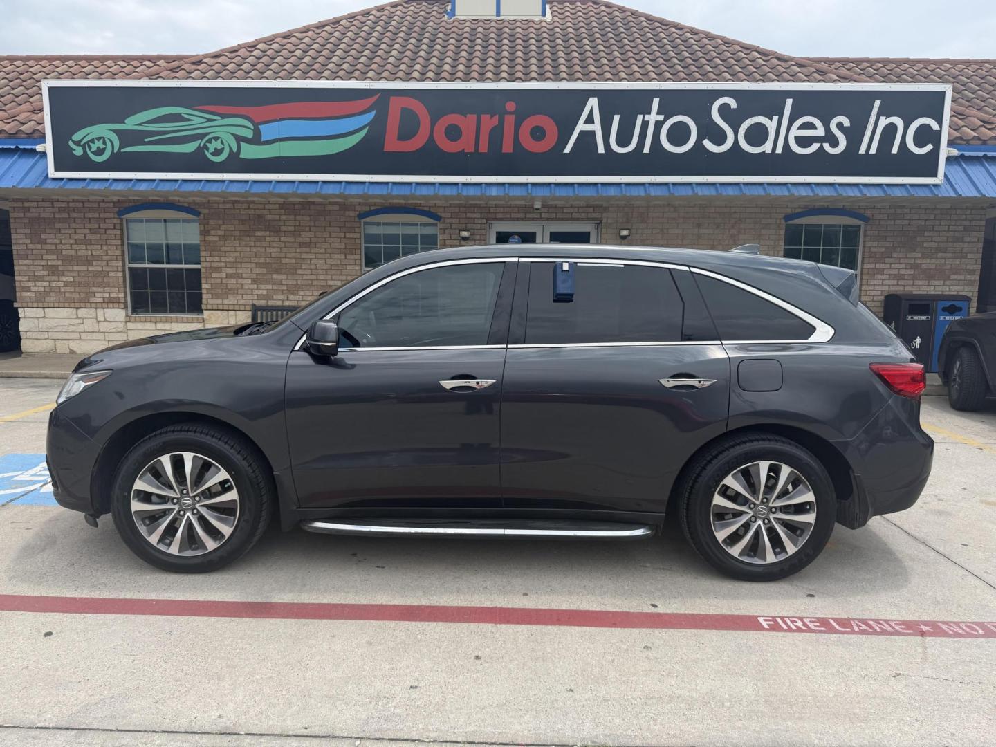 2015 Dark Cherry Pearl /Ebony Graystone Parchment Acura MDX 49611 (5FRYD3H48FB) with an 3.5L V6 SOHC 24V engine, 6-Speed Automatic transmission, located at 2401 E Main St., Grand Prairie, TX, 75050, (972) 262-4440, 32.748981, -96.969643 - Photo#2