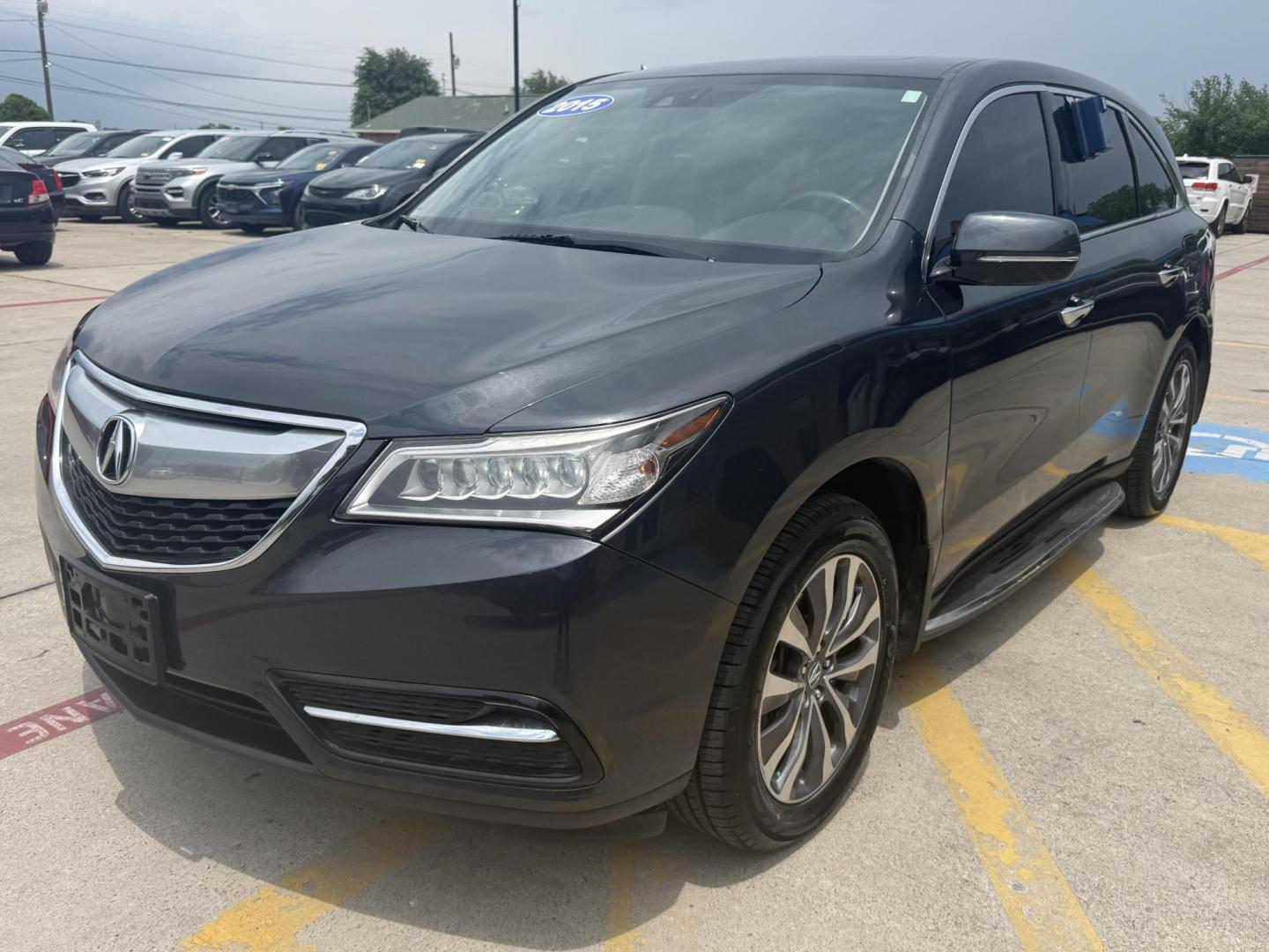 2015 Dark Cherry Pearl /Ebony Graystone Parchment Acura MDX 49611 (5FRYD3H48FB) with an 3.5L V6 SOHC 24V engine, 6-Speed Automatic transmission, located at 2401 E Main St., Grand Prairie, TX, 75050, (972) 262-4440, 32.748981, -96.969643 - Photo#0