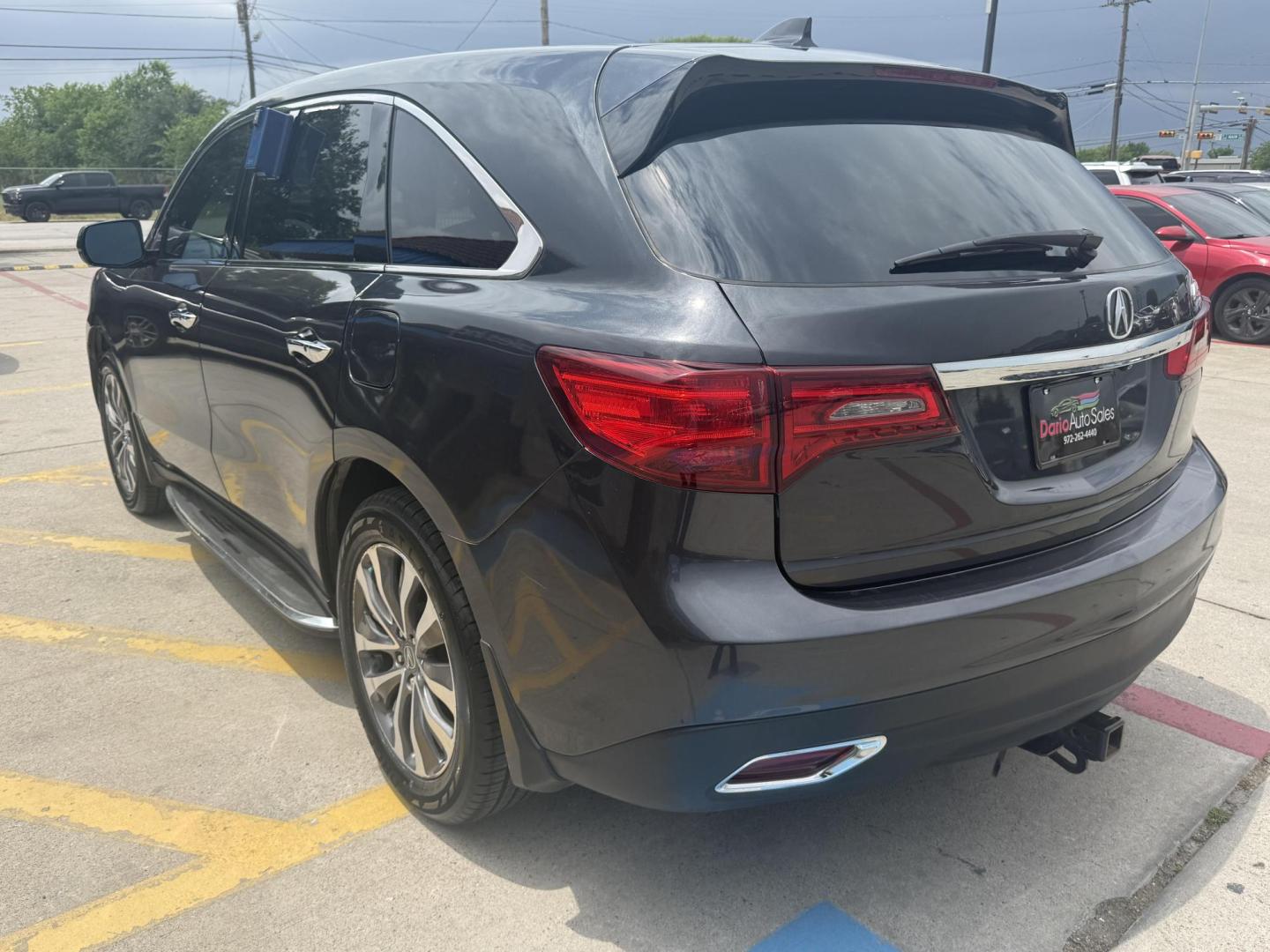 2015 Dark Cherry Pearl /Ebony Graystone Parchment Acura MDX 49611 (5FRYD3H48FB) with an 3.5L V6 SOHC 24V engine, 6-Speed Automatic transmission, located at 2401 E Main St., Grand Prairie, TX, 75050, (972) 262-4440, 32.748981, -96.969643 - Photo#7