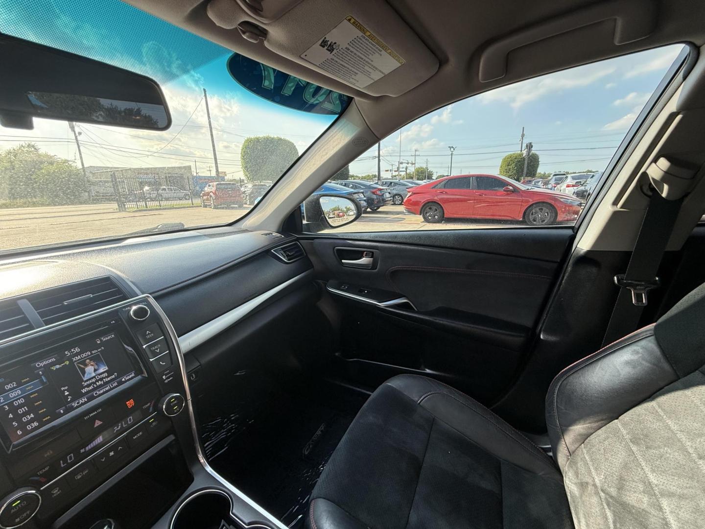 2017 Super White /Black and Ash, leather/suede Black, leather/suede Toyota Camry 55375 (4T1BF1FK8HU) with an 2.5L L4 DOHC 16V engine, 6-Speed Automatic transmission, located at 2401 E Main St., Grand Prairie, TX, 75050, (972) 262-4440, 32.748981, -96.969643 - Photo#11