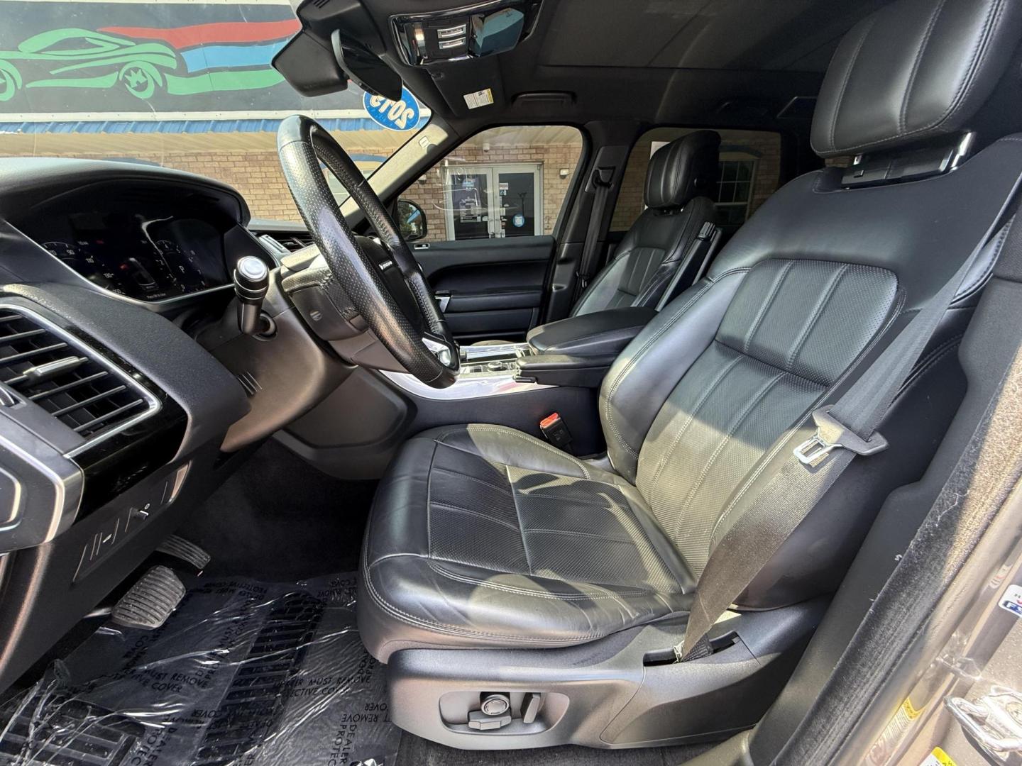 2019 Bosphorus Grey SVO Ultra Metallic Gloss /Ebony w/Cirrus Headliner, premium leather Ebony, p Land Rover Range Rover Sport 66602 (SALWR2RV3KA) with an 3.0L V6 24V DOHC SUPERCHARGED engine, 8-Speed Automatic transmission, located at 2401 E Main St., Grand Prairie, TX, 75050, (972) 262-4440, 32.748981, -96.969643 - Photo#9