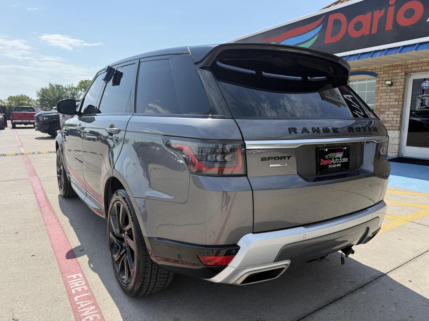 2019 Bosphorus Grey SVO Ultra Metallic Gloss /Ebony w/Cirrus Headliner, premium leather Ebony, p Land Rover Range Rover Sport 66602 (SALWR2RV3KA) with an 3.0L V6 24V DOHC SUPERCHARGED engine, 8-Speed Automatic transmission, located at 2401 E Main St., Grand Prairie, TX, 75050, (972) 262-4440, 32.748981, -96.969643 - Photo#33
