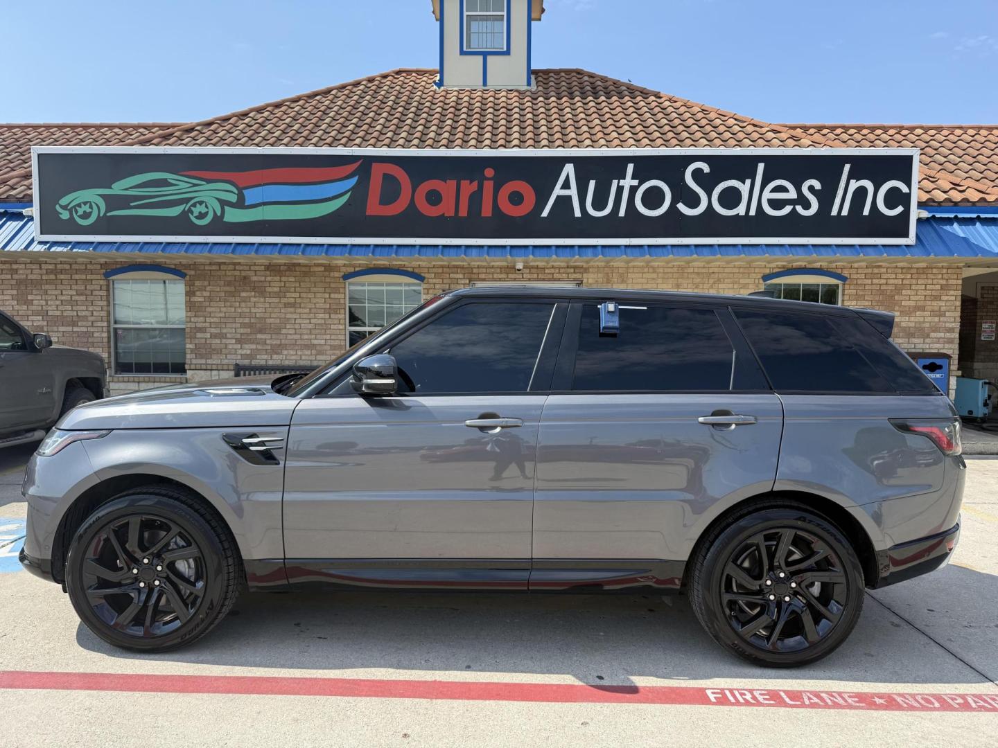 2019 Bosphorus Grey SVO Ultra Metallic Gloss /Ebony w/Cirrus Headliner, premium leather Ebony, p Land Rover Range Rover Sport 66602 (SALWR2RV3KA) with an 3.0L V6 24V DOHC SUPERCHARGED engine, 8-Speed Automatic transmission, located at 2401 E Main St., Grand Prairie, TX, 75050, (972) 262-4440, 32.748981, -96.969643 - Photo#34