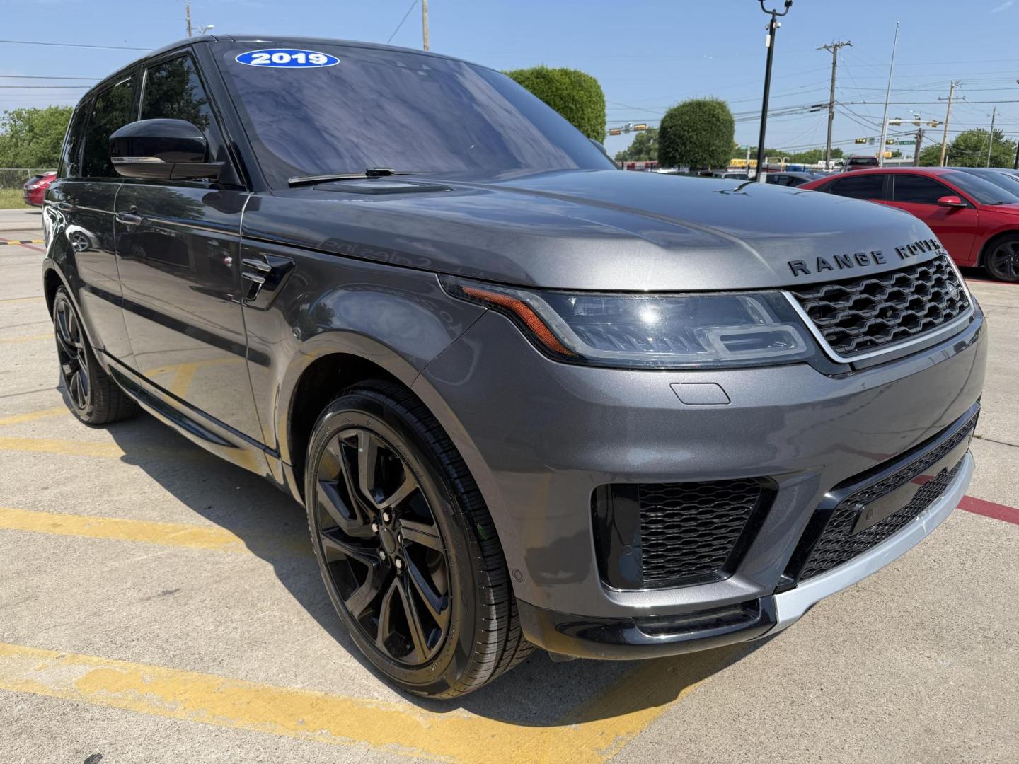 2019 Bosphorus Grey SVO Ultra Metallic Gloss /Ebony w/Cirrus Headliner, premium leather Ebony, p Land Rover Range Rover Sport 66602 (SALWR2RV3KA) with an 3.0L V6 24V DOHC SUPERCHARGED engine, 8-Speed Automatic transmission, located at 2401 E Main St., Grand Prairie, TX, 75050, (972) 262-4440, 32.748981, -96.969643 - Photo#36