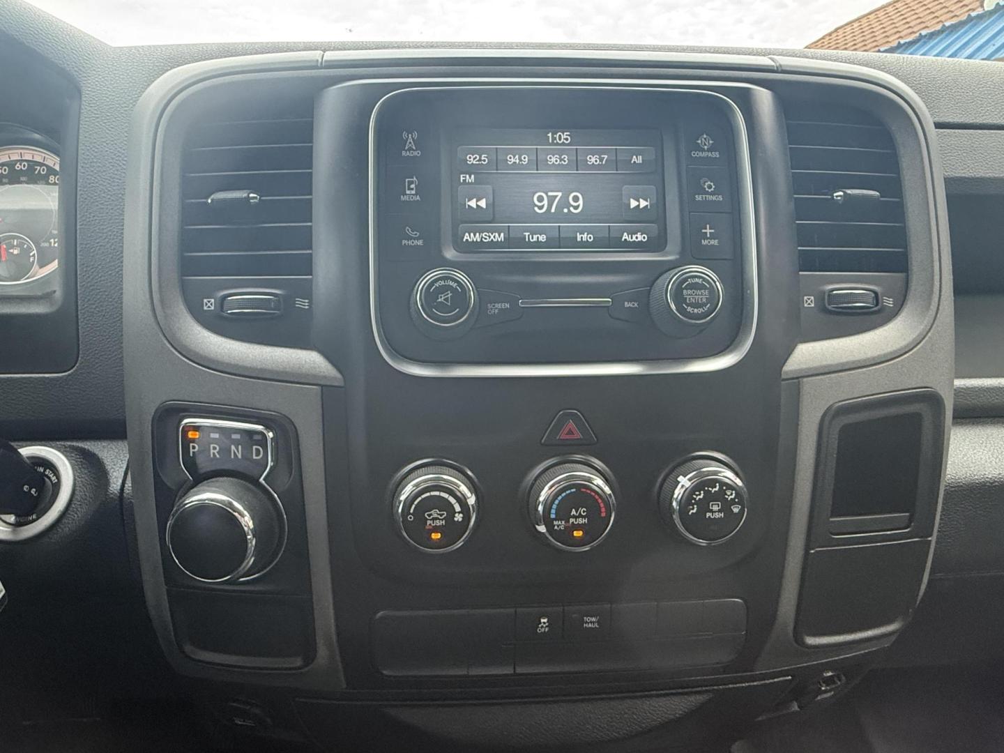 2016 Black Clear Coat /Black/Diesel Gray, cloth Black/Diesel Gray, vinyl RAM 1500 53842 (1C6RR6FG2GS) with an 3.6L V6 DOHC 24V FFV engine, 8-Speed Automatic transmission, located at 2401 E Main St., Grand Prairie, TX, 75050, (972) 262-4440, 32.748981, -96.969643 - Photo#7