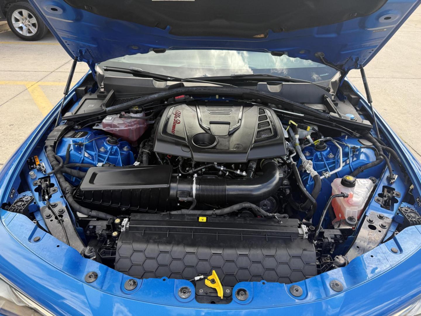 2020 Misano Blue Metallic /Black, leather Black/Ice, leather Black/Red, leath Alfa Romeo Giulia 73093 (ZARFANBN1L7) with an 2.0L L4 DOHC 16V engine, 8-Speed Automatic transmission, located at 2401 E Main St., Grand Prairie, TX, 75050, (972) 262-4440, 32.748981, -96.969643 - Photo#2