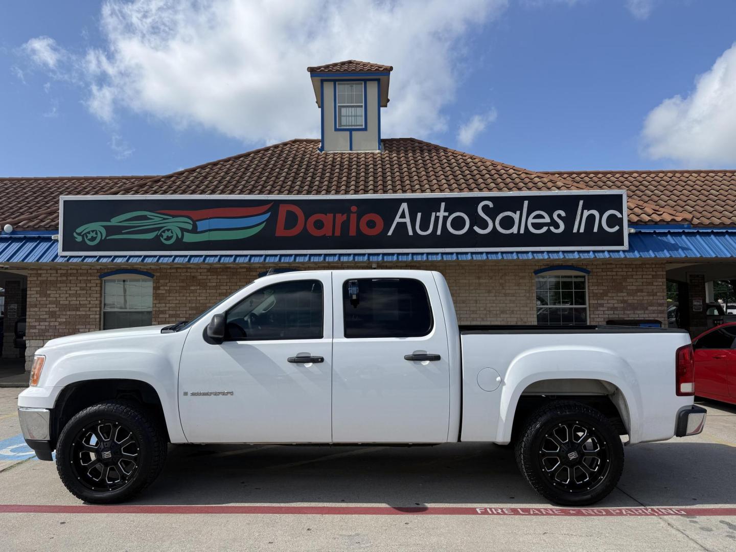 2008 Summit White /Dark Titanium/Light Titanium Cloth Interior Dark T GMC Sierra 1500 35803 (3GTEC13JX8G) with an 5.3L V8 OHV 16V engine, 4-Speed Automatic transmission, located at 2401 E Main St., Grand Prairie, TX, 75050, (972) 262-4440, 32.748981, -96.969643 - Photo#27