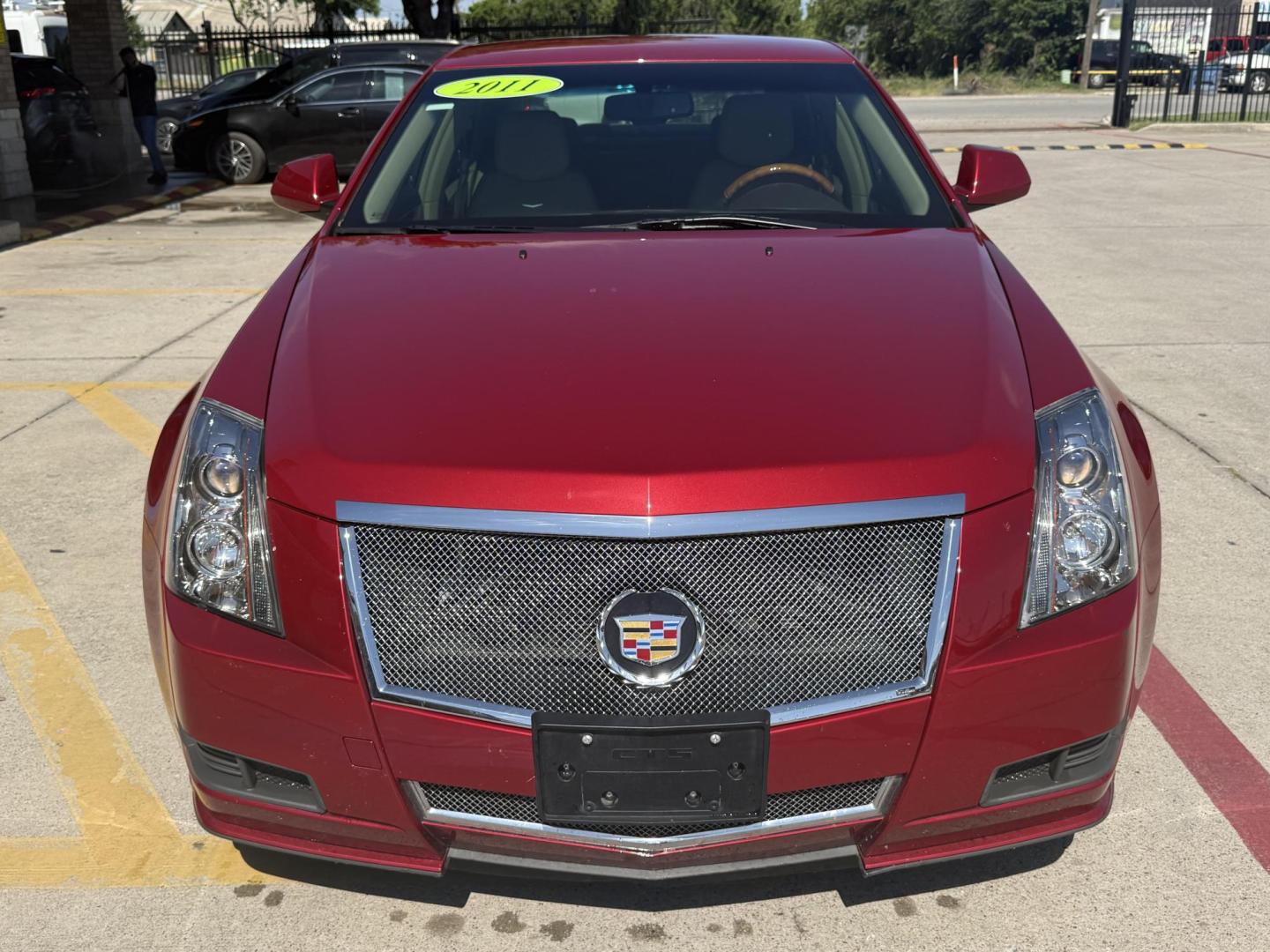 2011 Crystal Red Tintcoat /Cashmere and Cocoa Leather Interior Ebony Leather Cadillac CTS 41130 (1G6DE5EY6B0) with an 3.0L V6 DOHC 24V engine, 6-Speed Automatic6-Speed Manual transmission, located at 2401 E Main St., Grand Prairie, TX, 75050, (972) 262-4440, 32.748981, -96.969643 - Photo#1