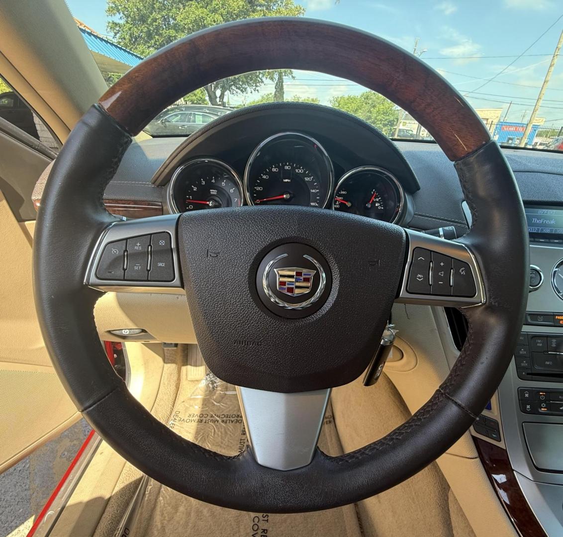 2011 Crystal Red Tintcoat /Cashmere and Cocoa Leather Interior Ebony Leather Cadillac CTS 41130 (1G6DE5EY6B0) with an 3.0L V6 DOHC 24V engine, 6-Speed Automatic6-Speed Manual transmission, located at 2401 E Main St., Grand Prairie, TX, 75050, (972) 262-4440, 32.748981, -96.969643 - Photo#10