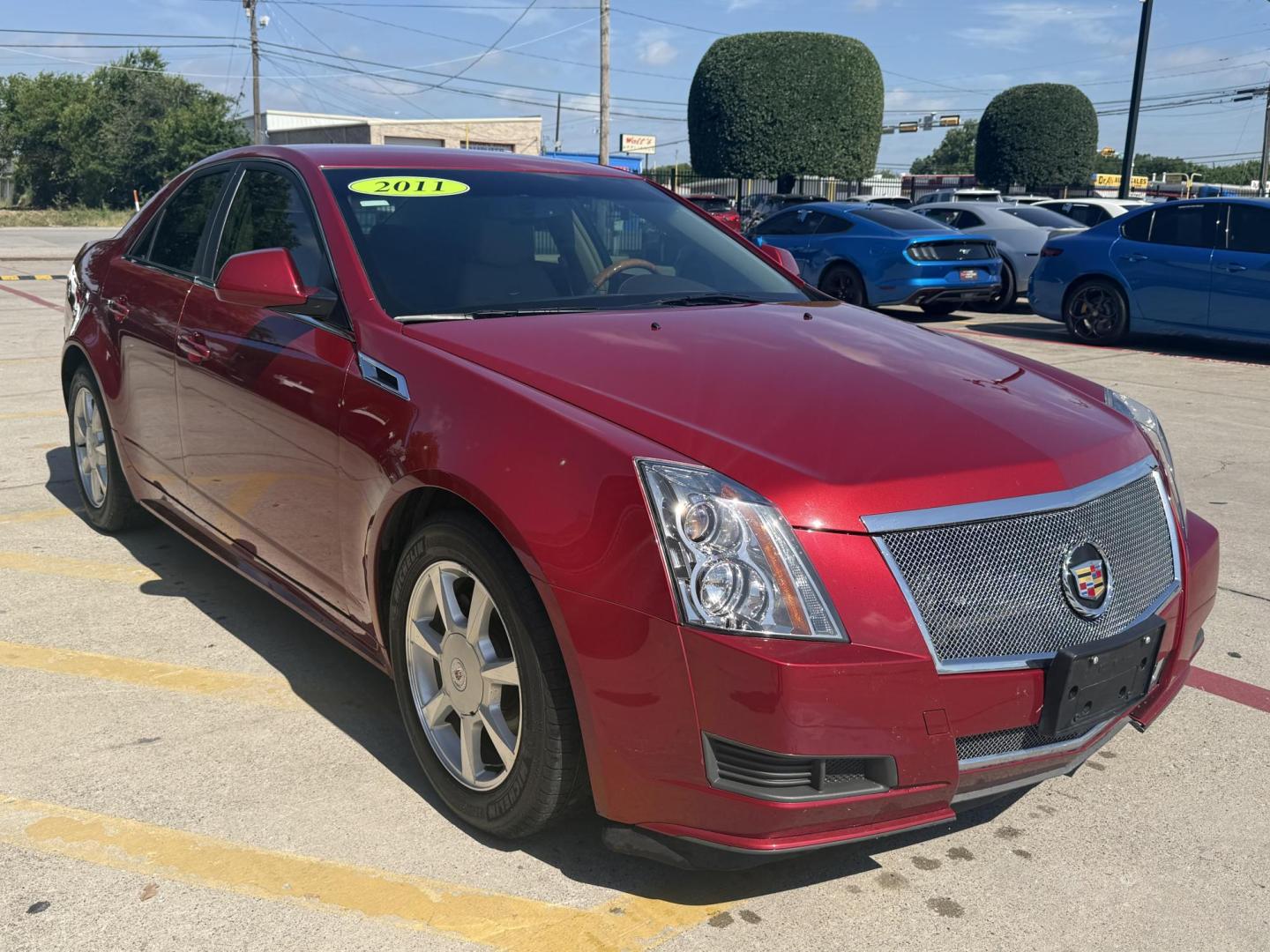 2011 Crystal Red Tintcoat /Cashmere and Cocoa Leather Interior Ebony Leather Cadillac CTS 41130 (1G6DE5EY6B0) with an 3.0L V6 DOHC 24V engine, 6-Speed Automatic6-Speed Manual transmission, located at 2401 E Main St., Grand Prairie, TX, 75050, (972) 262-4440, 32.748981, -96.969643 - Photo#14