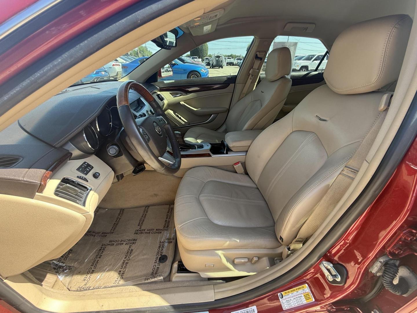 2011 Crystal Red Tintcoat /Cashmere and Cocoa Leather Interior Ebony Leather Cadillac CTS 41130 (1G6DE5EY6B0) with an 3.0L V6 DOHC 24V engine, 6-Speed Automatic6-Speed Manual transmission, located at 2401 E Main St., Grand Prairie, TX, 75050, (972) 262-4440, 32.748981, -96.969643 - Photo#25