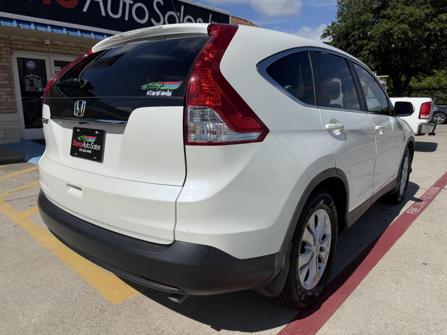 2012 White Diamond Pearl /Beige Cloth Interior Black Cloth Interior Gray Clo Honda CR-V 44641 (5J6RM3H50CL) with an 2.4L L4 DOHC 16V engine, 5-Speed Automatic transmission, located at 2401 E Main St., Grand Prairie, TX, 75050, (972) 262-4440, 32.748981, -96.969643 - Photo#3