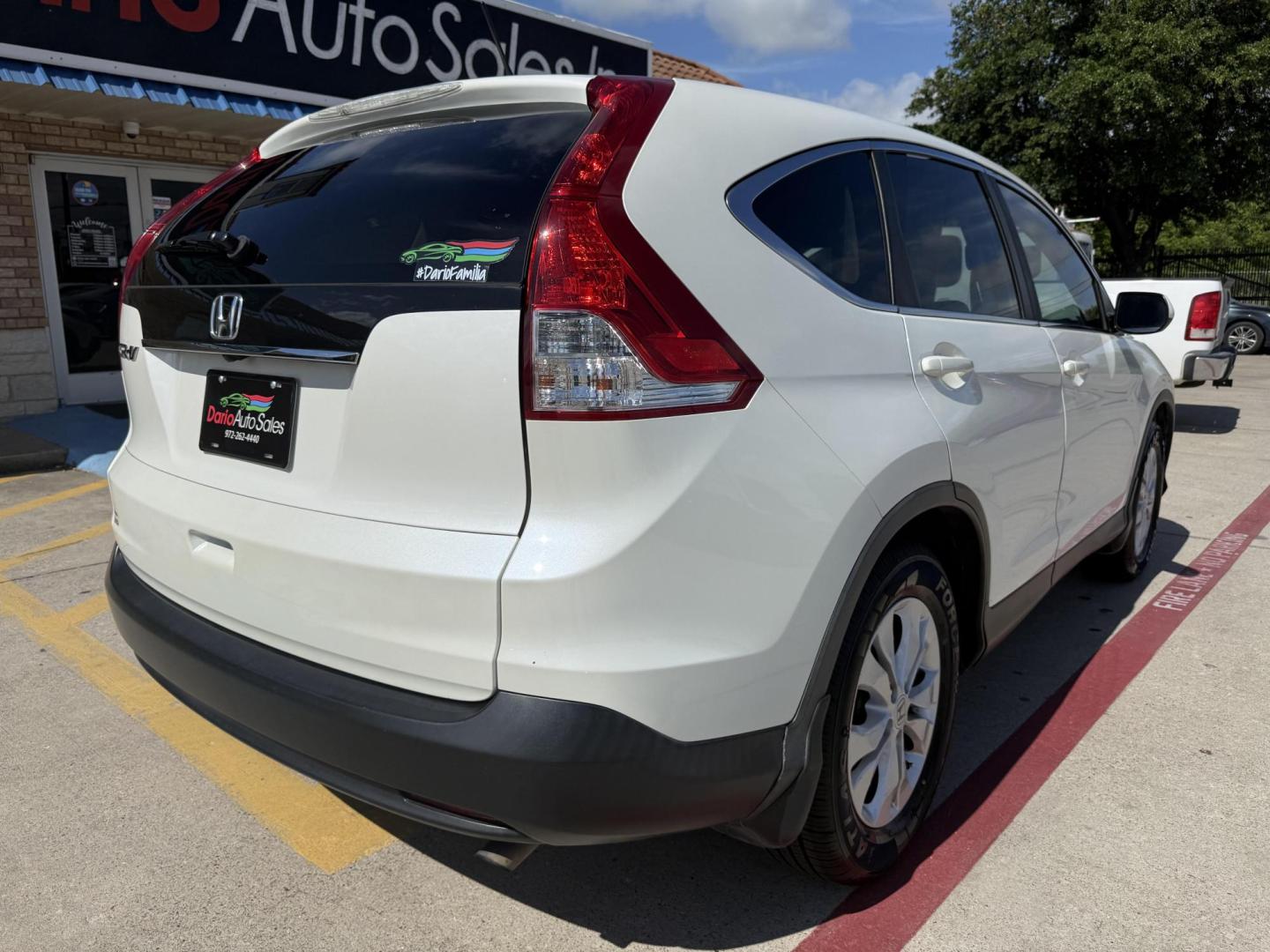 2012 White Diamond Pearl /Beige Cloth Interior Black Cloth Interior Gray Clo Honda CR-V 44641 (5J6RM3H50CL) with an 2.4L L4 DOHC 16V engine, 5-Speed Automatic transmission, located at 2401 E Main St., Grand Prairie, TX, 75050, (972) 262-4440, 32.748981, -96.969643 - Photo#4