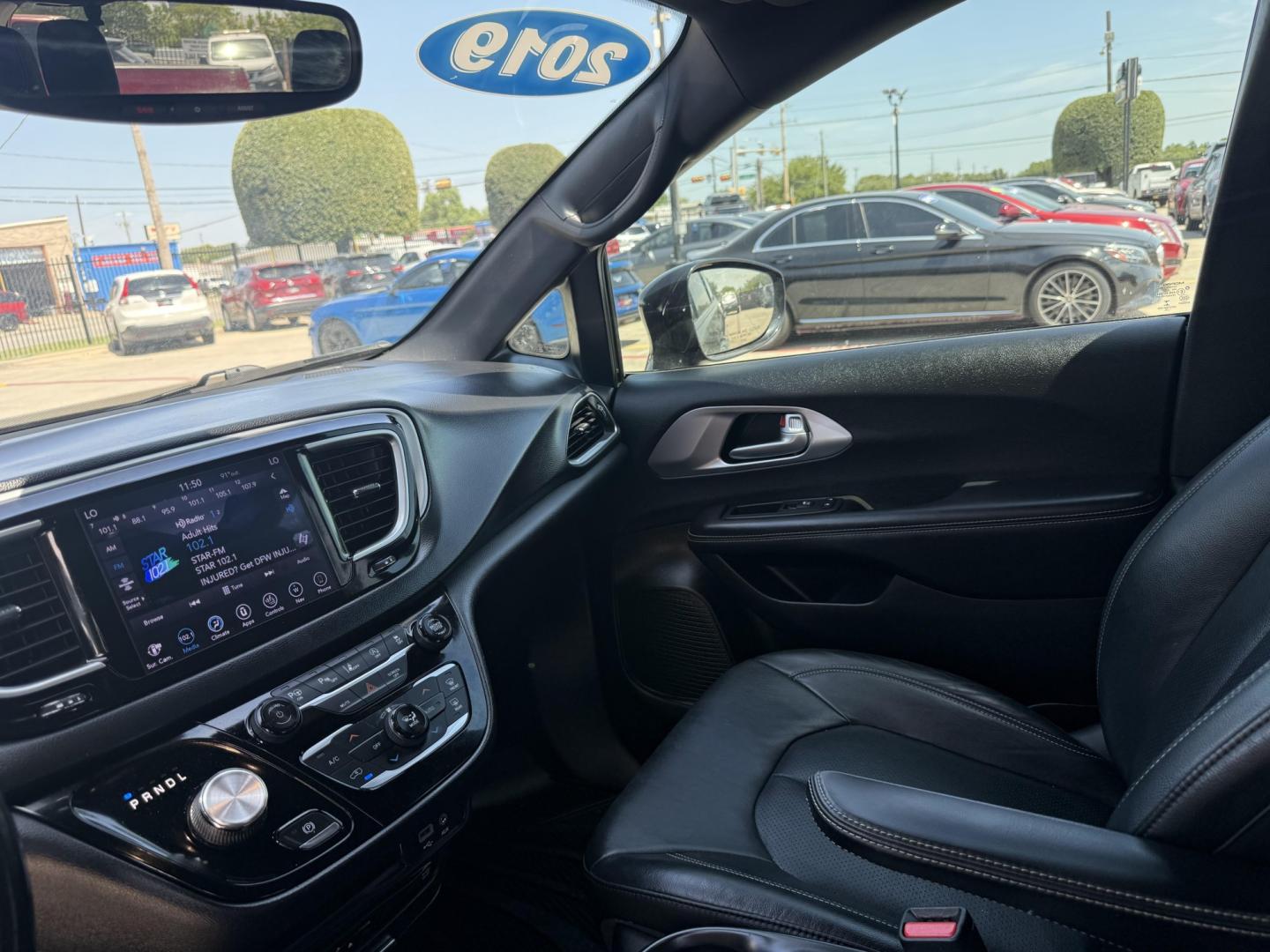 2019 Brilliant Black Crystal Pearl Coat /Black/Alloy, leather Black/Light Diesel Gray, leat Chrysler Pacifica 63940 (2C4RC1EG3KR) with an 3.6L V6 DOHC 24V engine, 9-Speed Automatic transmission, located at 2401 E Main St., Grand Prairie, TX, 75050, (972) 262-4440, 32.748981, -96.969643- Photo#32
