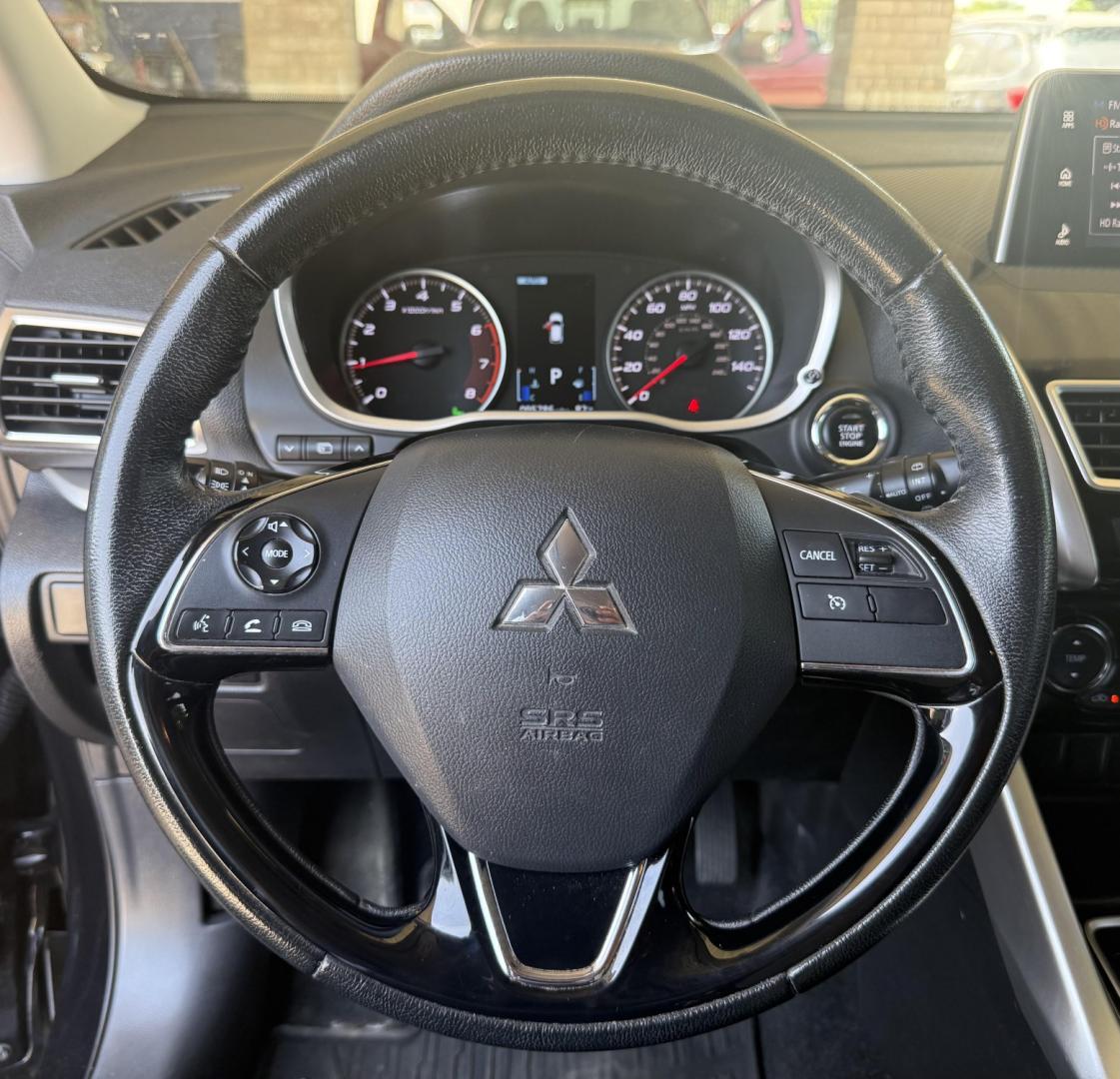2018 Tarmac Black Metallic /Black, premium cloth Gray, premium cloth Mitsubishi Eclipse Cross 61264 (JA4AT5AA4JZ) with an 1.5L L4 DOHC 16V engine, Continuously Variable Transmission transmission, located at 2401 E Main St., Grand Prairie, TX, 75050, (972) 262-4440, 32.748981, -96.969643- Photo#31