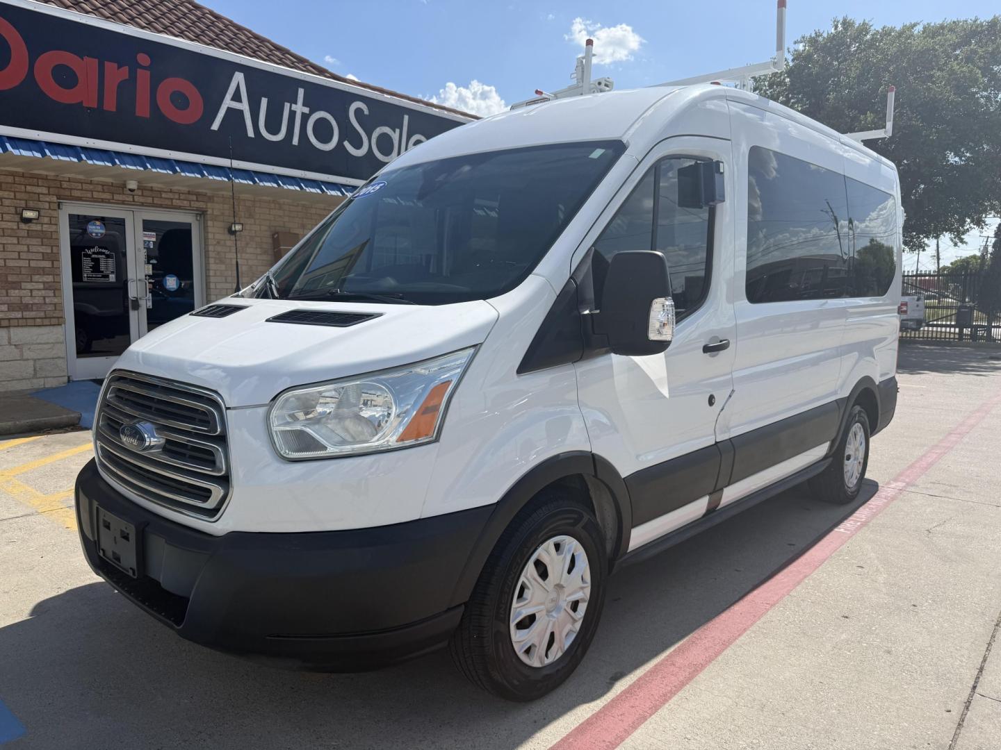 2015 Oxford White /Charcoal Pewter Pewter Ford Transit 49474 (1FDZK1CM6FK) with an 3.7L V6 DOHC 24V engine, 6-Speed Automatic transmission, located at 2401 E Main St., Grand Prairie, TX, 75050, (972) 262-4440, 32.748981, -96.969643- Photo#0