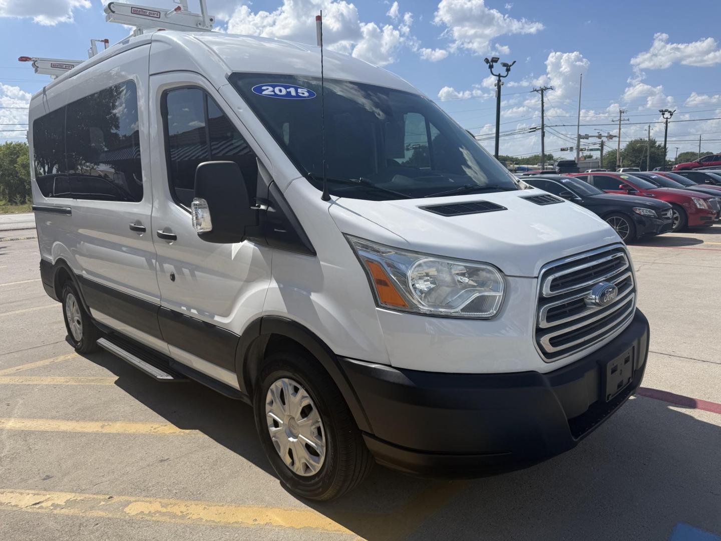2015 Oxford White /Charcoal Pewter Pewter Ford Transit 49474 (1FDZK1CM6FK) with an 3.7L V6 DOHC 24V engine, 6-Speed Automatic transmission, located at 2401 E Main St., Grand Prairie, TX, 75050, (972) 262-4440, 32.748981, -96.969643- Photo#15