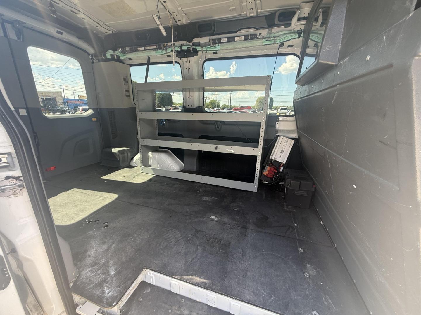 2015 Oxford White /Charcoal Pewter Pewter Ford Transit 49474 (1FDZK1CM6FK) with an 3.7L V6 DOHC 24V engine, 6-Speed Automatic transmission, located at 2401 E Main St., Grand Prairie, TX, 75050, (972) 262-4440, 32.748981, -96.969643- Photo#22