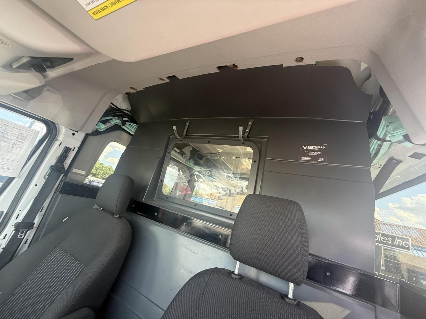 2015 Oxford White /Charcoal Pewter Pewter Ford Transit 49474 (1FDZK1CM6FK) with an 3.7L V6 DOHC 24V engine, 6-Speed Automatic transmission, located at 2401 E Main St., Grand Prairie, TX, 75050, (972) 262-4440, 32.748981, -96.969643- Photo#25
